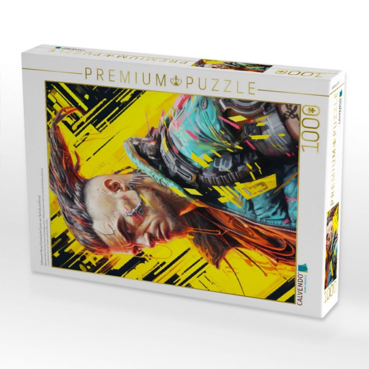 Produktbild: CALVENDO Puzzle Cyberpunk Heroe Futuristische Fusion von Technik und Kunst | 1000 Teile Lege-Gr&ouml;&szlig;e 64x48cm Foto-Puzzle f&uuml;r gl&uuml;ckliche Stunden