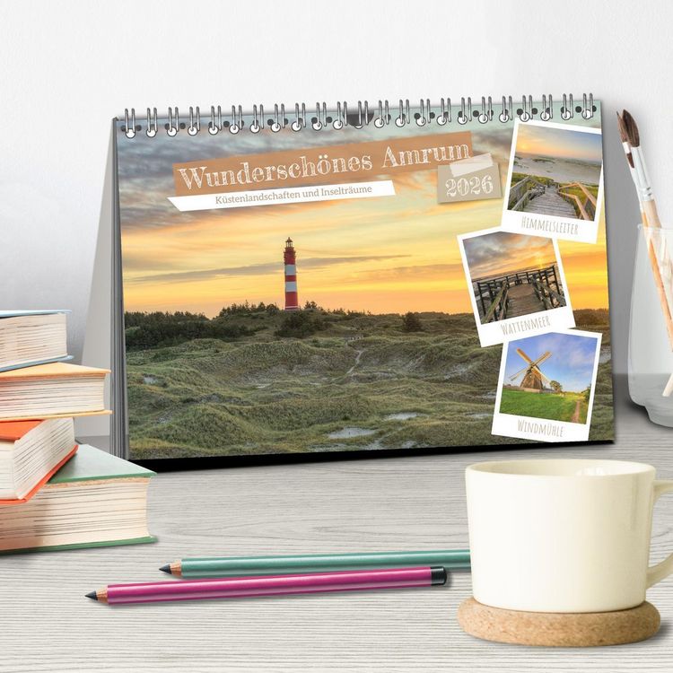 Produktbild: Wundersch&ouml;nes Amrum (Tischkalender 2026 DIN A5 quer), CALVENDO Monatskalender