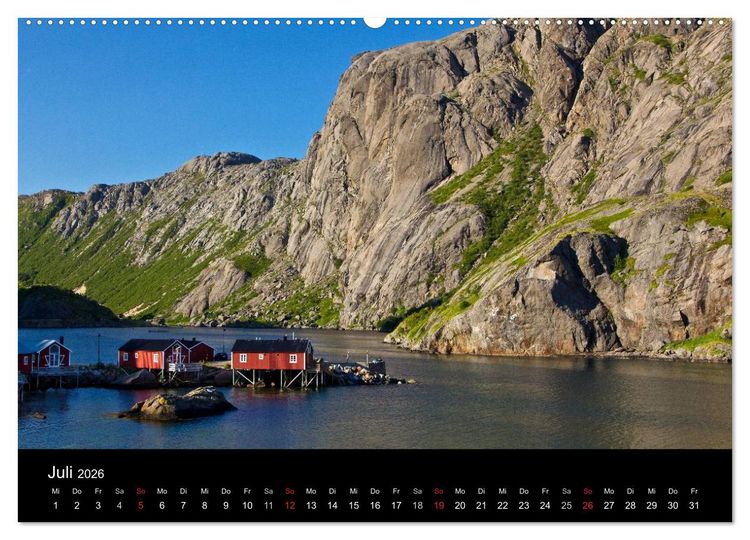 Produktbild: Norwegen - Faszination des Nordens (hochwertiger Premium Wandkalender 2026 DIN A2 quer), Kunstdruck in Hochglanz