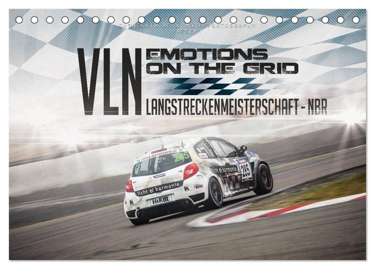 Produktbild: EMOTIONS ON THE GRID - VLN Langstreckenmeisterschaft N&uuml;rburgring (Tischkalender 2026 DIN A5 quer), CALVENDO Monatskalender