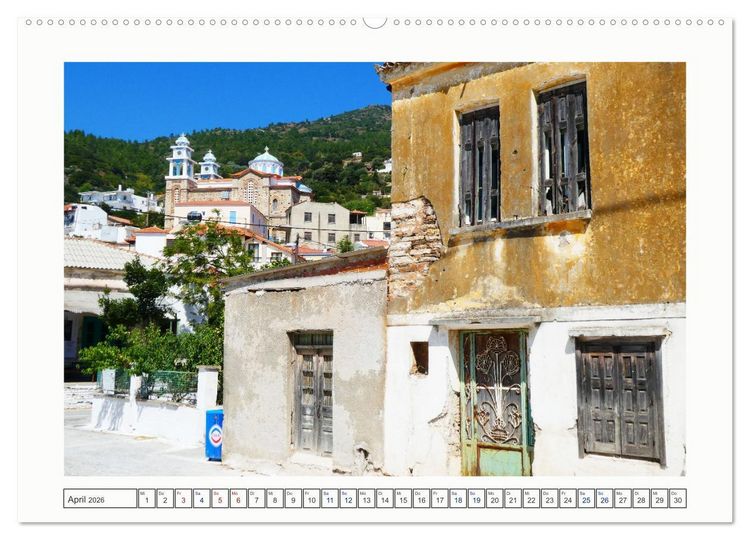 Produktbild: Samos - gr&uuml;ne Perle in der &Auml;g&auml;is (hochwertiger Premium Wandkalender 2026 DIN A2 quer), Kunstdruck in Hochglanz