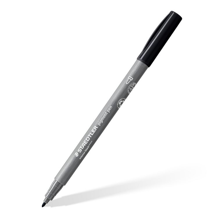 Produktbild: STAEDTLER Fasermaler pigment pen mit Rundspitze, intensiv schwarz 2er Set