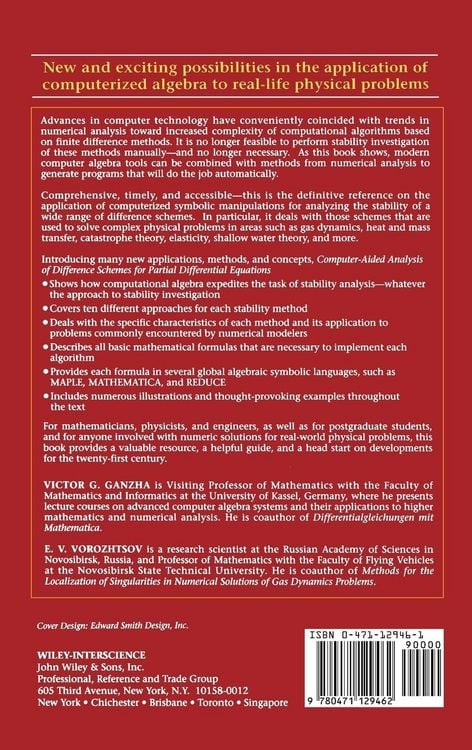 Produktbild: Computer-Aided Analysis of Difference Schemes for Partial Differential Equations