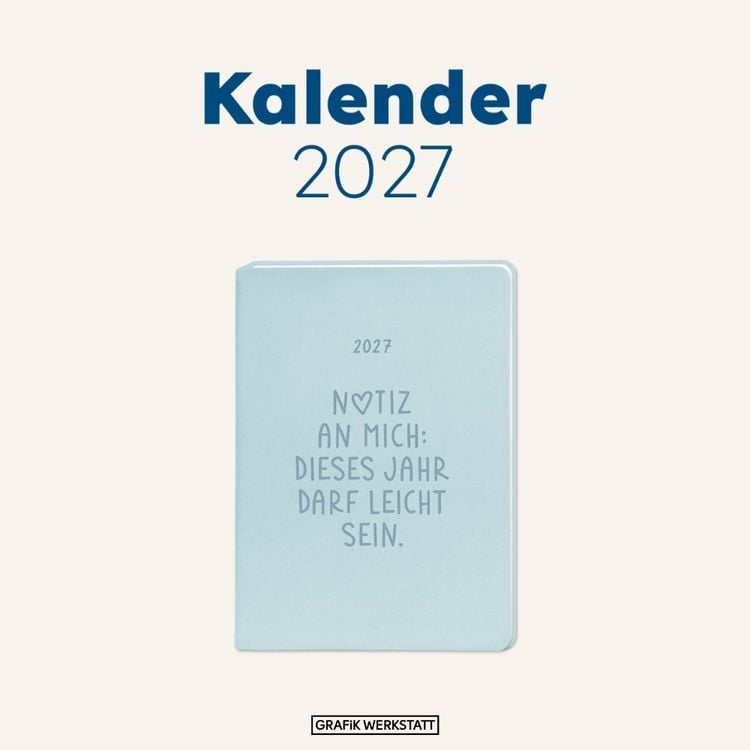 Produktbild: Terminplaner Lederlook 2027 Hellblau