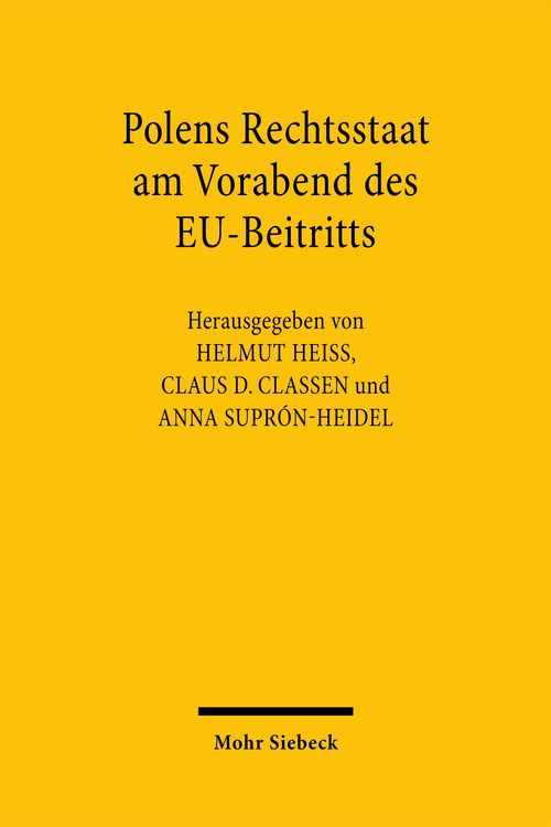 Produktbild: Polens Rechtsstaat am Vorabend des EU-Beitritts