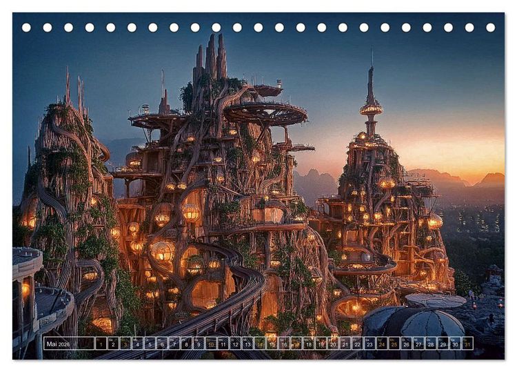 Produktbild: Die Fantasie als Architekt (Tischkalender 2026 DIN A5 quer), CALVENDO Monatskalender