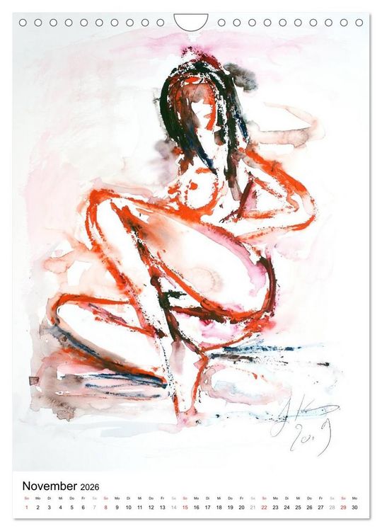 Produktbild: Erotische Aquarelle (Wandkalender 2026 DIN A4 hoch), CALVENDO Monatskalender