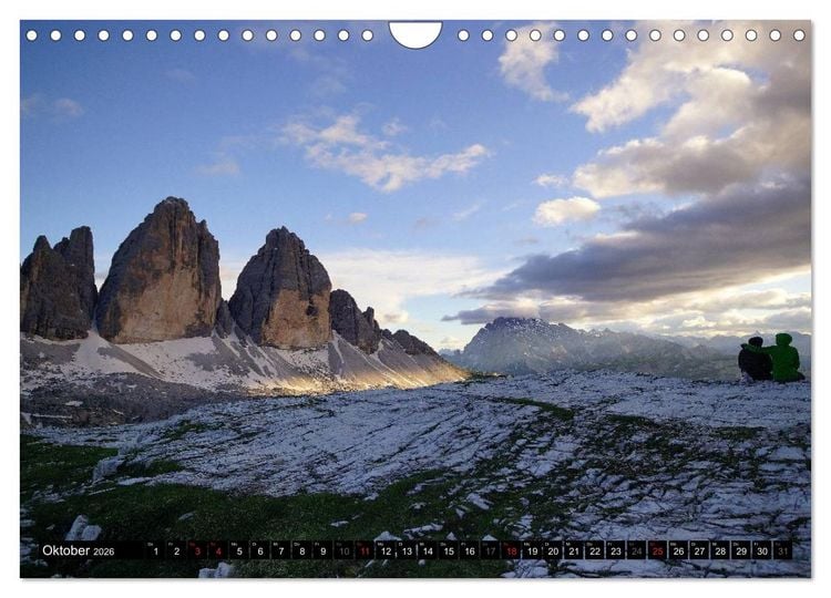 Produktbild: Die Drei Zinnen - Unesco Weltnaturerbe (Wandkalender 2026 DIN A4 quer), CALVENDO Monatskalender