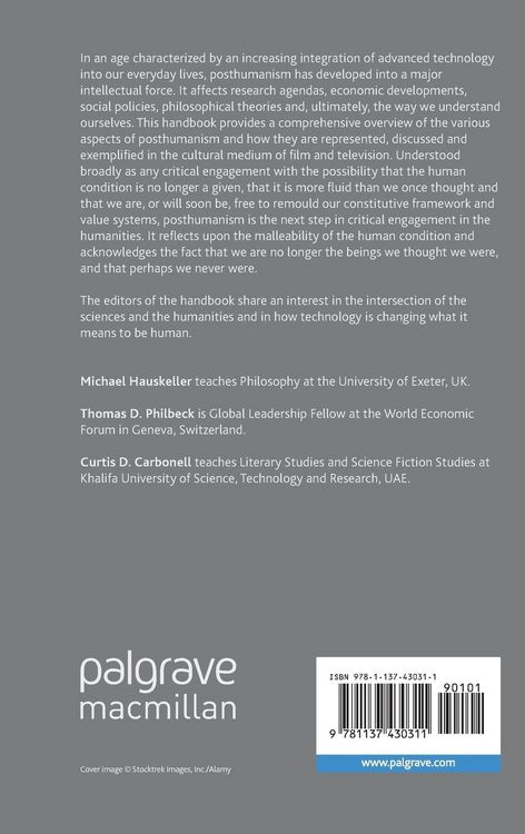 Produktbild: The Palgrave Handbook of Posthumanism in Film and Television