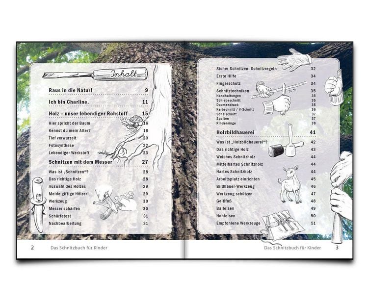 Produktbild: Das Schnitzbuch f&uuml;r Kinder &ndash; Mit Holzbildhauerei