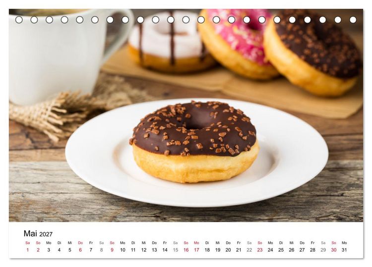 Produktbild: Kuchen, Kekse und Geb&auml;ck - s&uuml;&szlig; und lecker durch das Jahr (Tischkalender 2027 DIN A5 quer), CALVENDO Monatskalender