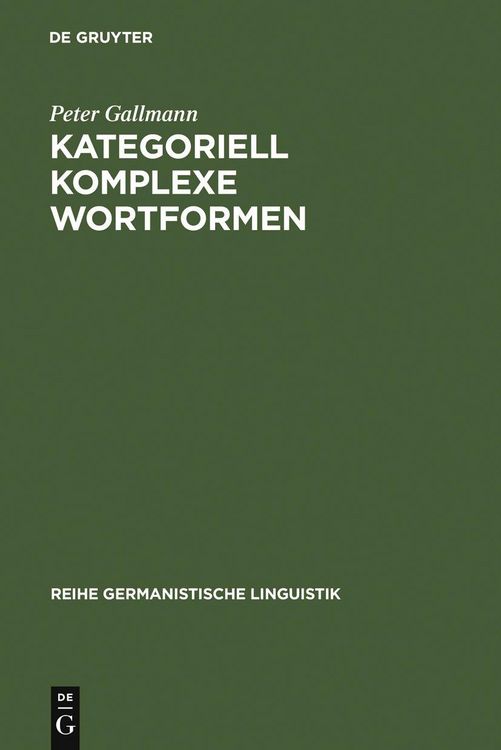 Produktbild: Kategoriell komplexe Wortformen