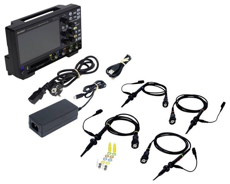 Produktbild: VOLTCRAFT DOV1254 LA Digital-Oszilloskop 125 MHz 4-Kanal 1.25 GSa/s 100 Mpts 12 Bit Digital-Speicher (DSO), Logic-Analyser 1 St.