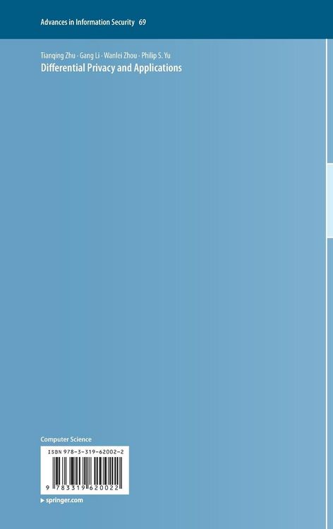 Produktbild: Differential Privacy and Applications