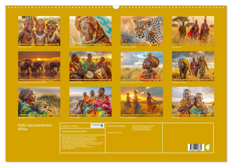 Produktbild: Hallo faszinierendes Afrika (Wandkalender 2026 DIN A2 quer), CALVENDO Monatskalender