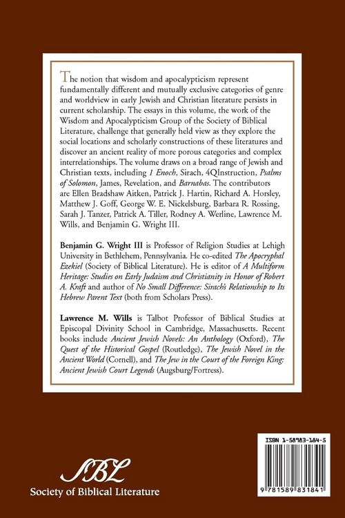 Produktbild: Conflicted Boundaries in Wisdom and Apocalypticism
