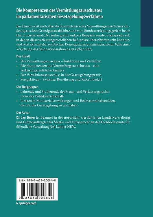 Produktbild: Die Kompetenzen des Vermittlungsausschusses im parlamentarischen Gesetzgebungsverfahren