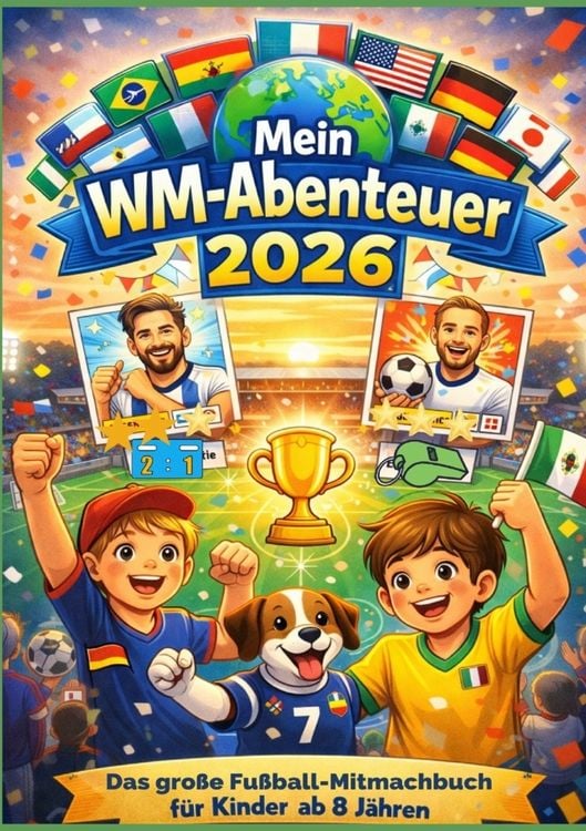 Produktbild: Mein WM-Abenteuer 2026" - Das gro&szlig;e Fu&szlig;ball-Mitmachbuch f&uuml;r Kinder ab 8 Jahren