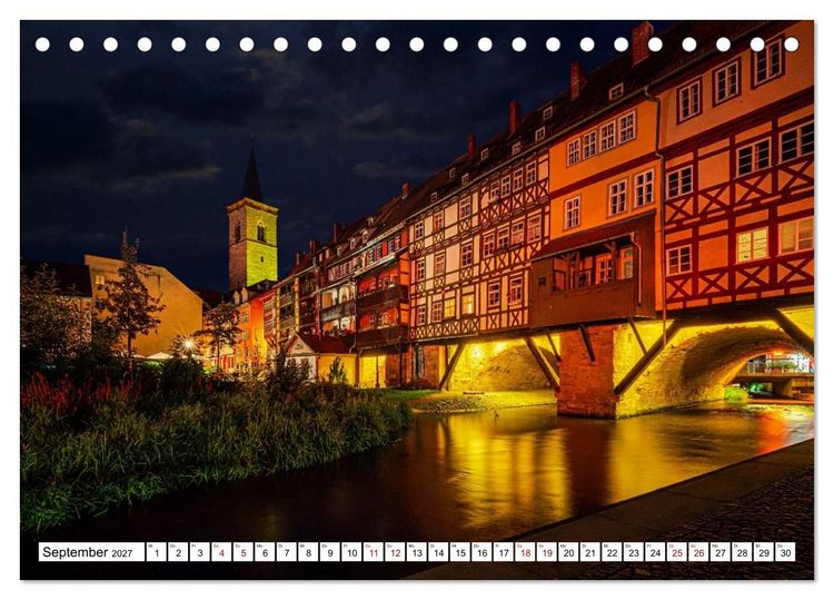 Produktbild: Mein Erfurt - Hier bin ch zu Hause (Tischkalender 2027 DIN A5 quer), CALVENDO Monatskalender