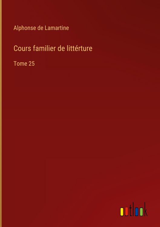 Produktbild: Cours familier de litt&eacute;rture