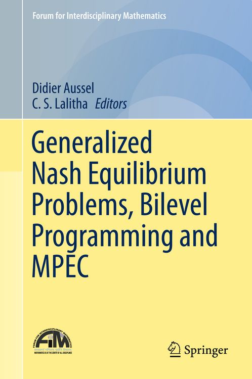 Produktbild: Generalized Nash Equilibrium Problems, Bilevel Programming and MPEC