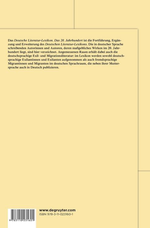 Produktbild: Deutsches Literatur-Lexikon. Das 20. Jahrhundert / Halm - Hauptmann