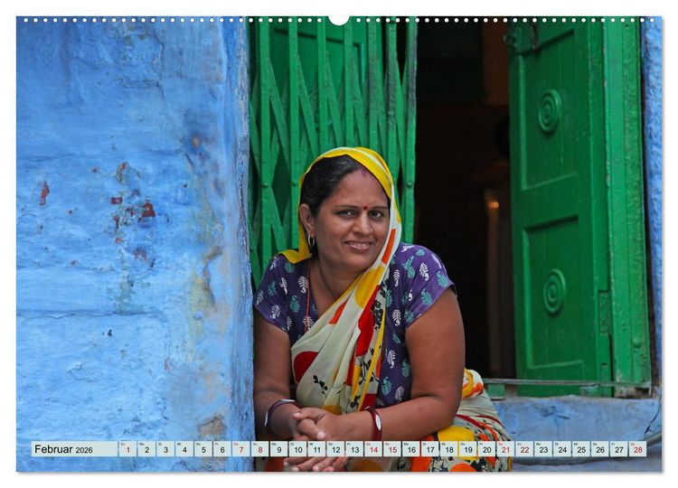 Produktbild: Typisch Indien - Jodhpur (hochwertiger Premium Wandkalender 2026 DIN A2 quer), Kunstdruck in Hochglanz