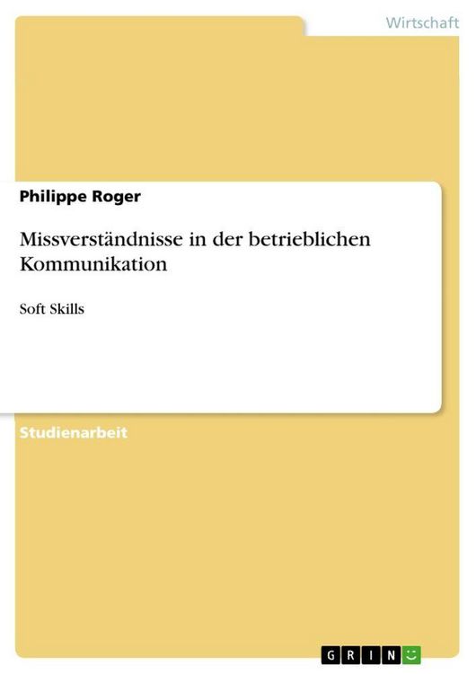 Produktbild: Missverst&auml;ndnisse in der betrieblichen Kommunikation