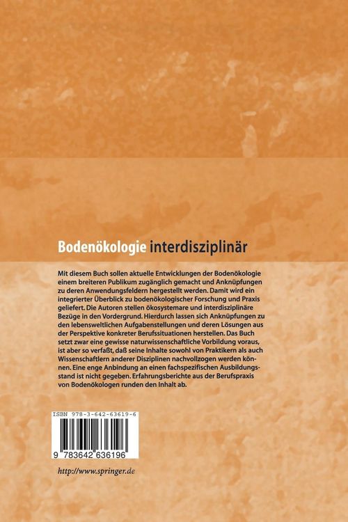 Produktbild: Boden&ouml;kologie interdisziplin&auml;r