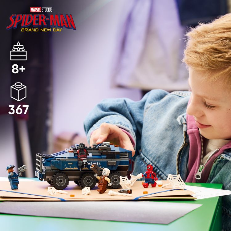 Produktbild: LEGO ǀ Marvel Spider-Man Jagt den Gef&auml;ngnistransporter, Modellbau 76349