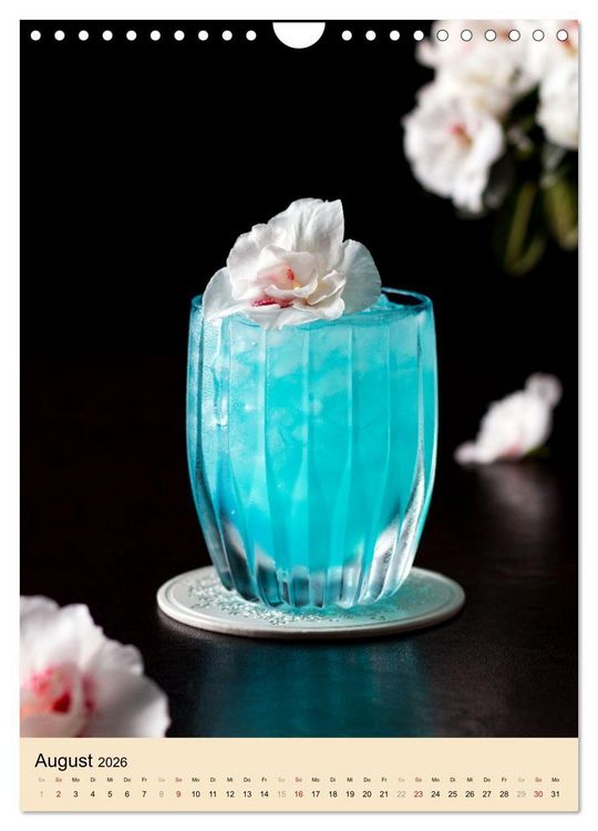 Produktbild: Cocktails mit Blumen und Pflanzen (Wandkalender 2026 DIN A4 hoch), CALVENDO Monatskalender
