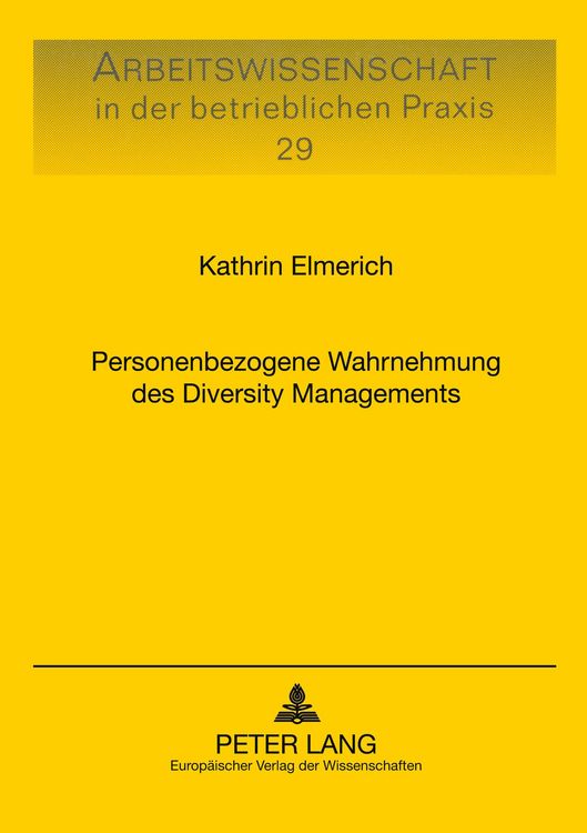 Produktbild: Personenbezogene Wahrnehmung des Diversity Managements