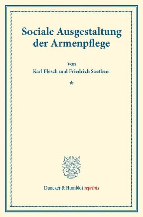 Produktbild: Sociale Ausgestaltung der Armenpflege.