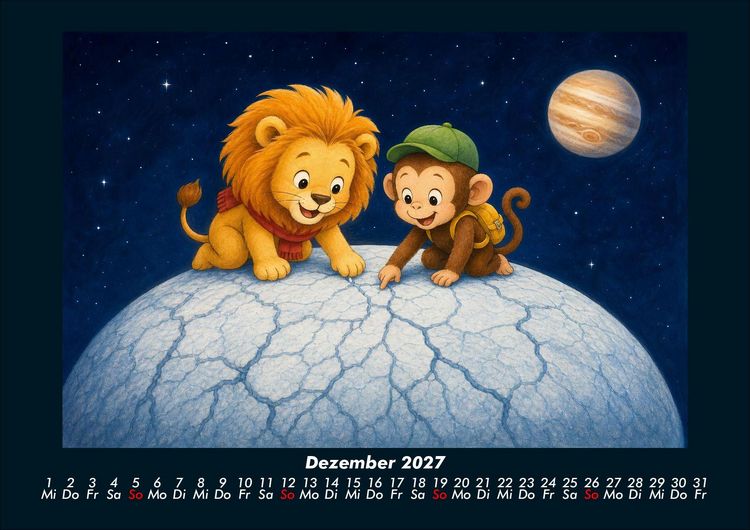 Produktbild: Buschi und Milo im Sonnensystem 2027 Fotokalender DIN A4