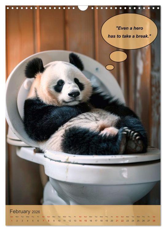 Produktbild: Animals on toilet makes you smile (Wall Calendar 2026 DIN A3 portrait), CALVENDO 12 Month Wall Calendar