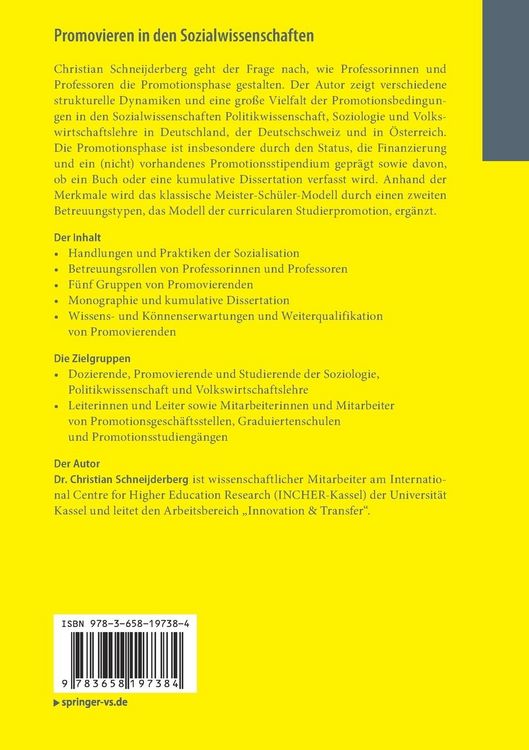 Produktbild: Promovieren in den Sozialwissenschaften