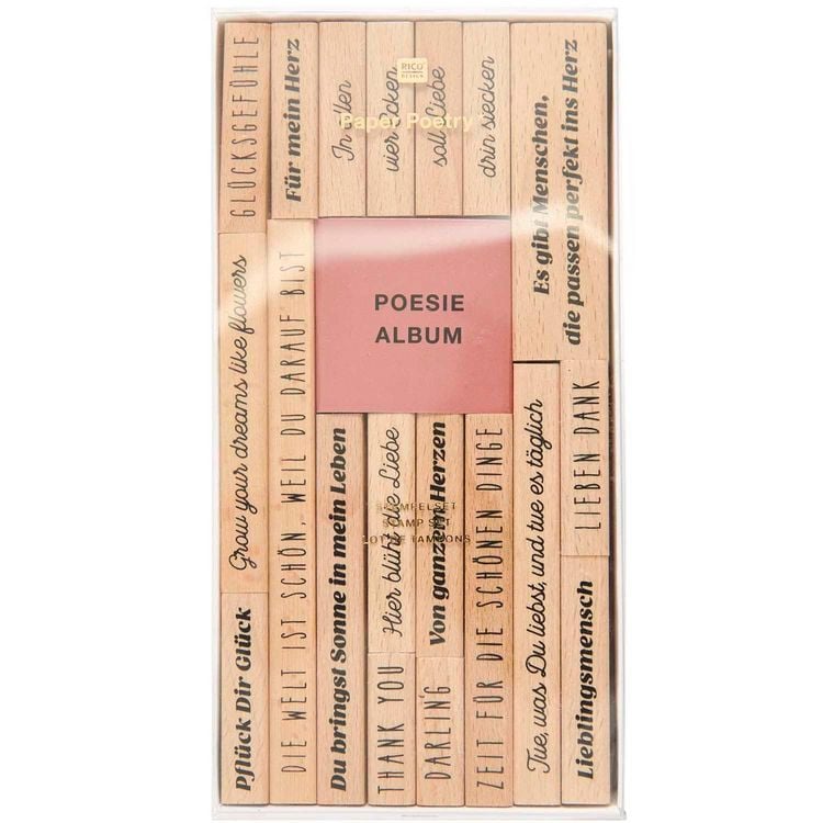 Produktbild: Stempelset La Vie en Rose, Poesiealbum
