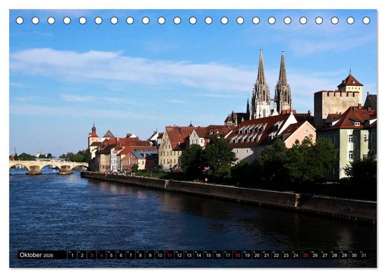 Produktbild: Romantisches Regensburg (Tischkalender 2026 DIN A5 quer), CALVENDO Monatskalender