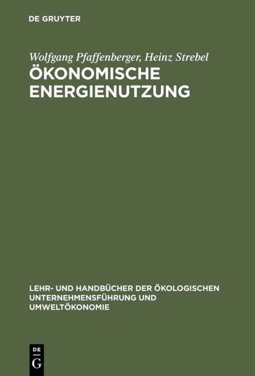 Produktbild: &Ouml;konomische Energienutzung