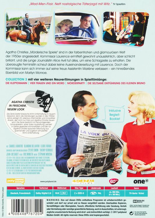 Produktbild: Agatha Christie - M&ouml;rderische Spiele - Collection 3 [2 DVDs]