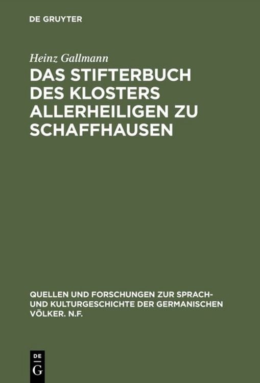 Produktbild: Das Stifterbuch des Klosters Allerheiligen zu Schaffhausen