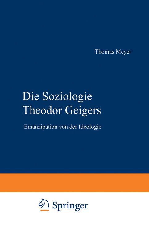 Produktbild: Die Soziologie Theodor Geigers