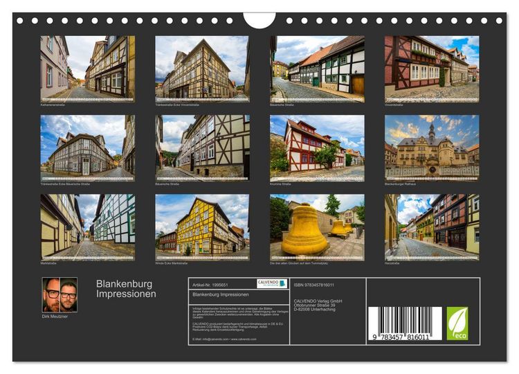 Produktbild: Blankenburg Impressionen (Wandkalender 2026 DIN A4 quer), CALVENDO Monatskalender