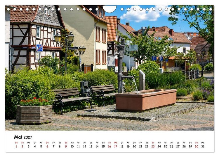 Produktbild: Eschborn Fachwerk und Finanzen (Wandkalender 2027 DIN A4 quer), CALVENDO Monatskalender