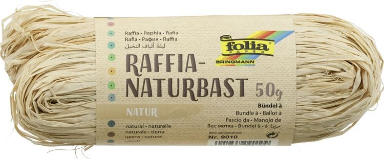 Produktbild: Folia Raffia-Naturbast 50g, 1 B&uuml;ndel, natur