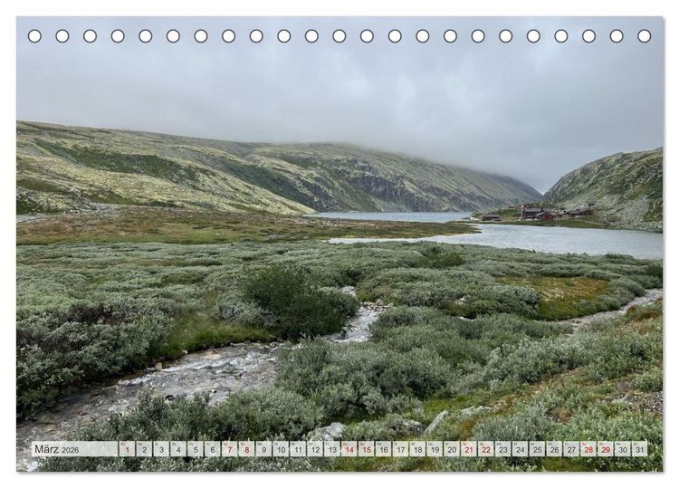 Produktbild: Wandern in Norwegen - Einklang von Gebirge und Meer (Tischkalender 2026 DIN A5 quer), CALVENDO Monatskalender