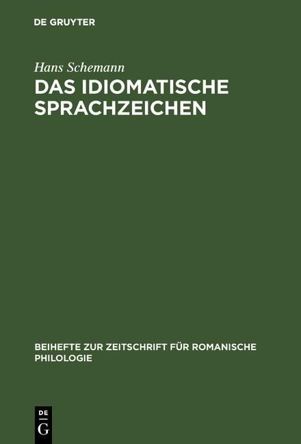 Produktbild: Das idiomatische Sprachzeichen