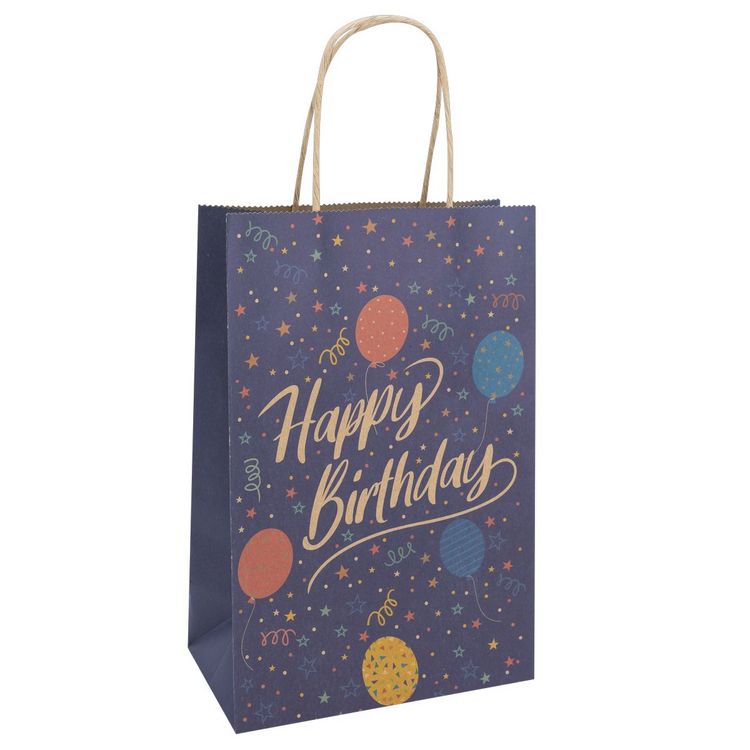 Produktbild: Idena Geschenktasche Happy Birthday Luftballon 18x27x10cm