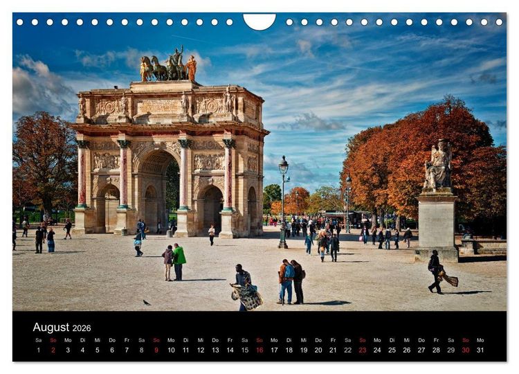 Produktbild: Paris - Impressionen einer Weltstadt (Wandkalender 2026 DIN A4 quer), CALVENDO Monatskalender