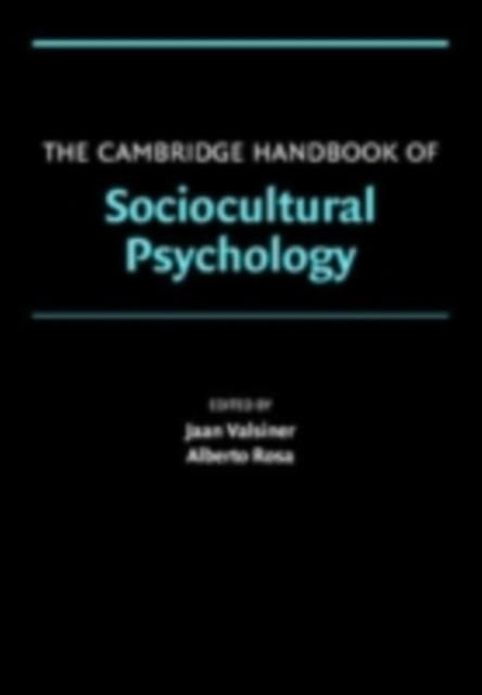 Produktbild: Cambridge Handbook of Sociocultural Psychology
